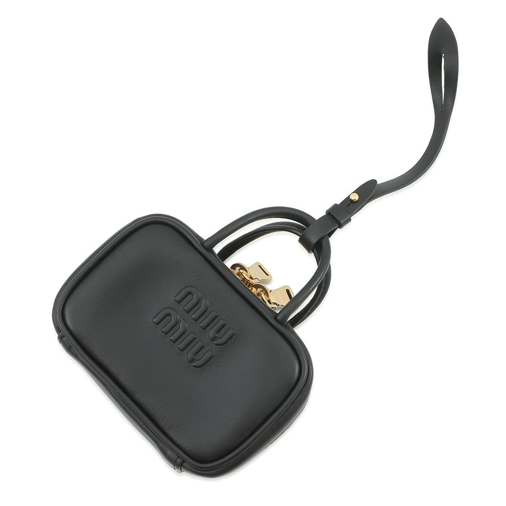 Miu Miu Bag Charm Leather Black